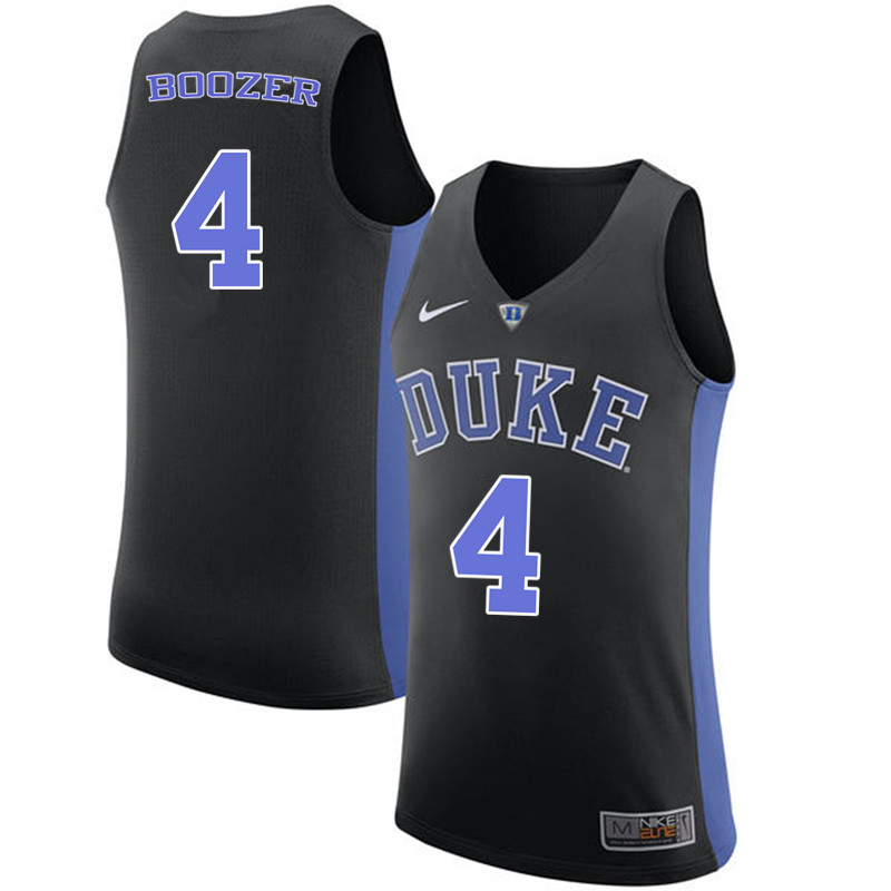 Duke Blue Devils #4 Carlos Boozer College Basketball Jerseys-Black